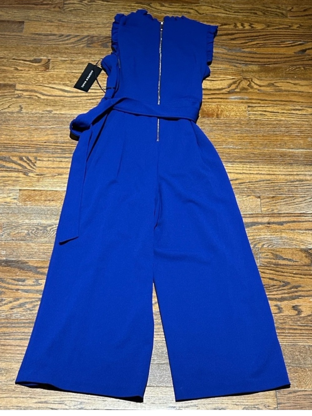 Andrew Marc Royal Blue Sleeveless Wide-Leg Jumpsuit - Picture 6 of 8